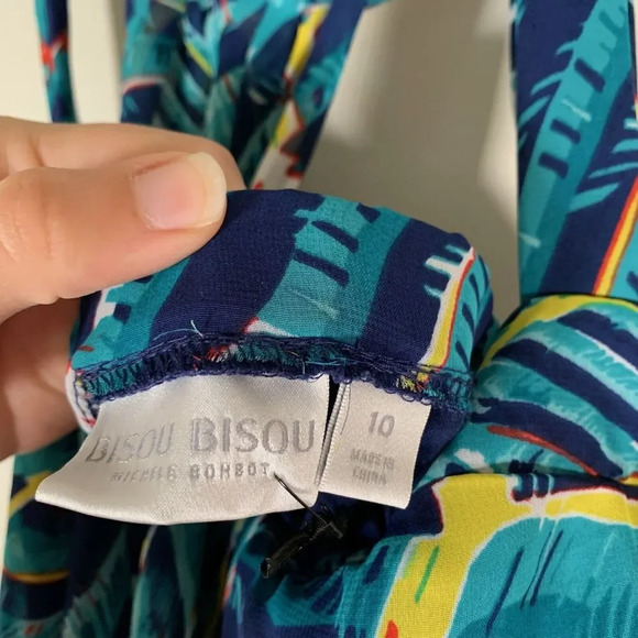 Bisou Bisou Dress Women’s 10 Blue Cutout High Neckline Party Dress NWT - Picture 7 of 12